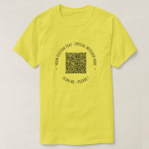 Personalized Your QR Code Scan Custom Text T-Shirt