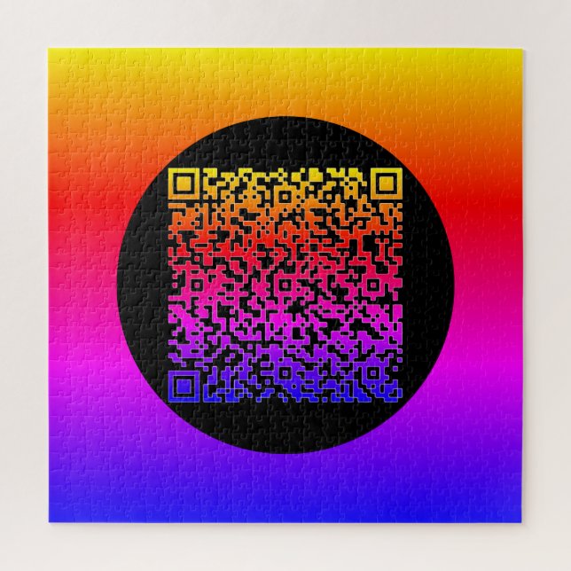 Personalized Your QR Code Scan Info Color Puzzle (Vertical)
