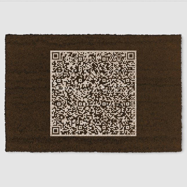 Personalized Your QR Code Scan Info Doormat Fiber Doormat (Front)
