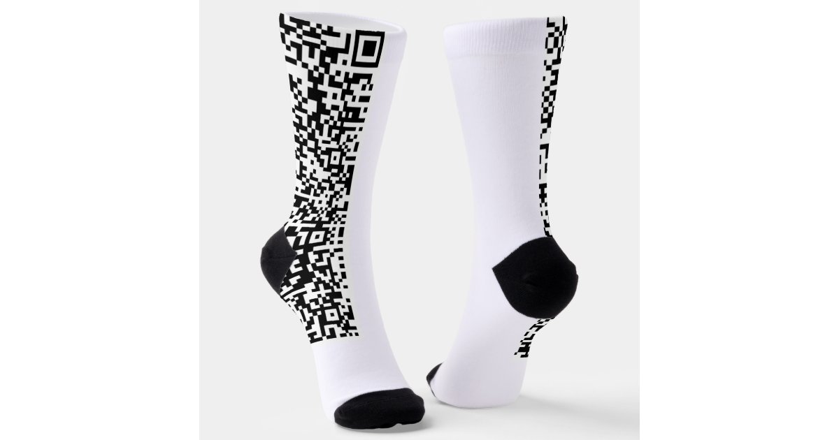 Personalized Your QR Code Socks - Choose Colors | Zazzle