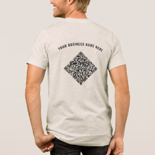 Personalized Your QR Code T-Shirt with Custom Text Tri-Blend Shirt