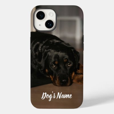 Personalized your Rottweiler Dog Photo &amp; Name Case-Mate iPhone 14 Case