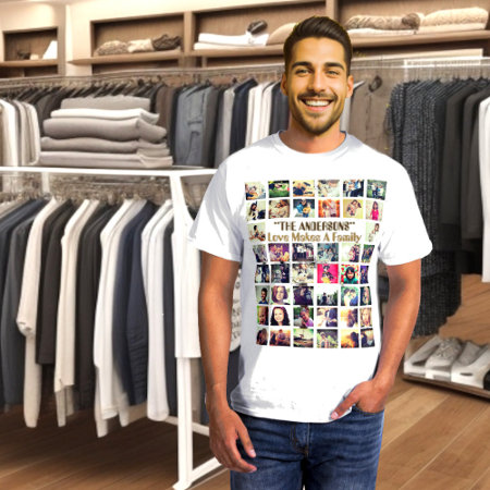 Personalized Your Text And Photo Collage Here T-shirt