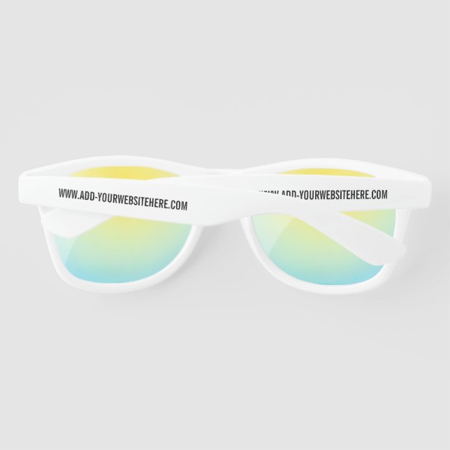 Personalized Your Text Branded Sunglasses Example (Back)