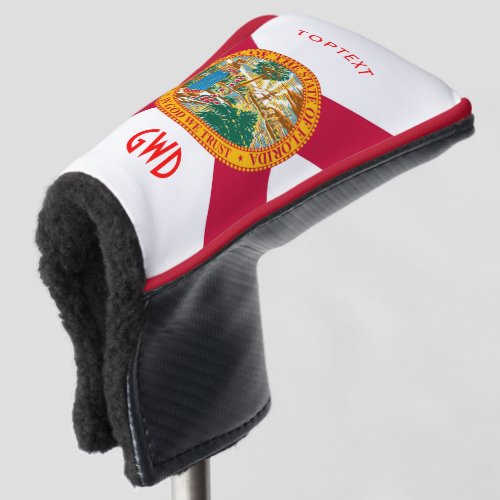 Personalized Your Text Florida State Flag on a Golf Head Cover