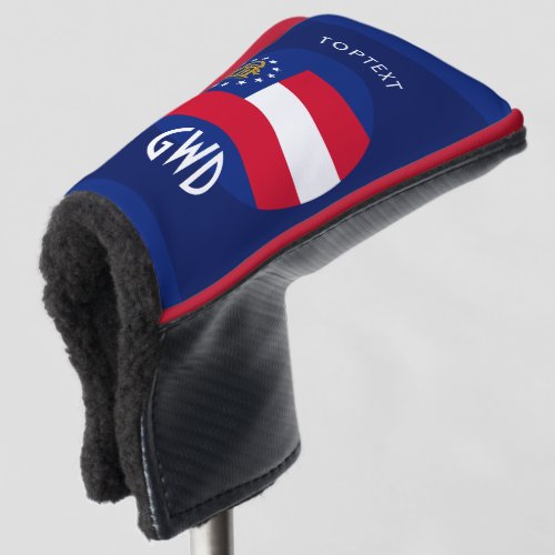 Personalized Your Text Georgia State Flag on a Golf Head Cover