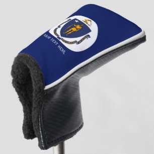 Personalized Your Text Massachusetts State Flag on Golf Head Cover