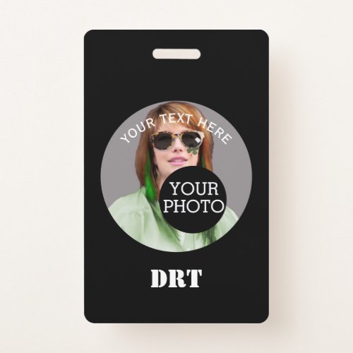 Personalized Your Text Monogram Your Image on a Badge