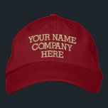 Personalized Your Text Name Hat Embroidered Cap<br><div class="desc">Easy Personalized Embroidered Promotional Caps - Add Your Text - Name - Company / Number / Letter / Slogan - Tagline / or Website , Phone , E-mail , Social Media Handle , Address , Logo - Photo / more - Choose Your Color / Size / Font - Make your...</div>