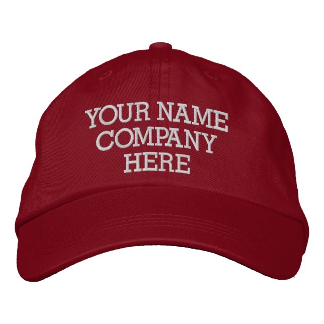 Personalized Your Text Name Hat Embroidered Caps (Front)