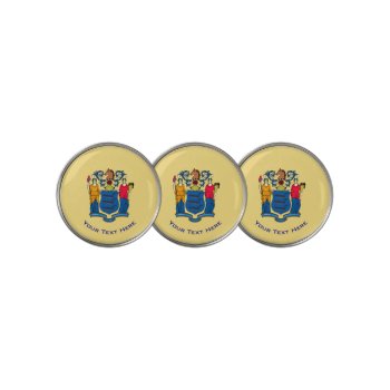 Personalized Your Text New Jersey State Flag On A Golf Ball Marker by AmericanStyle at Zazzle