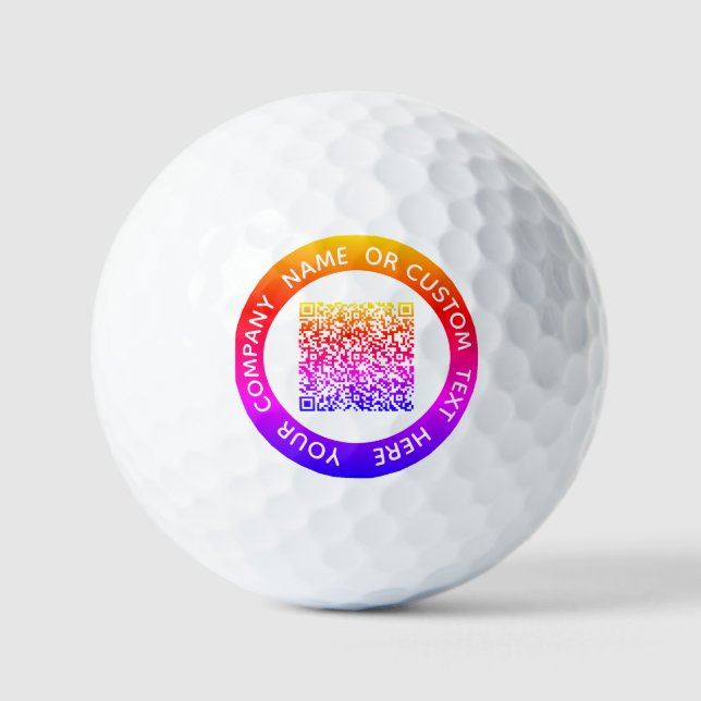 Personalized Your Text QR Code Stamps Golf Balls (Front)