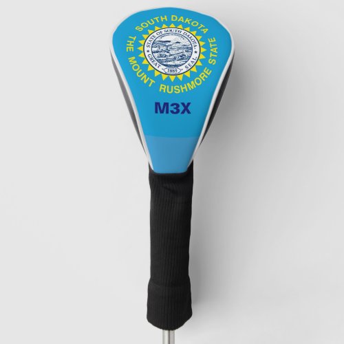 Personalized Your Text South Dakota State Flag Golf Head Cover