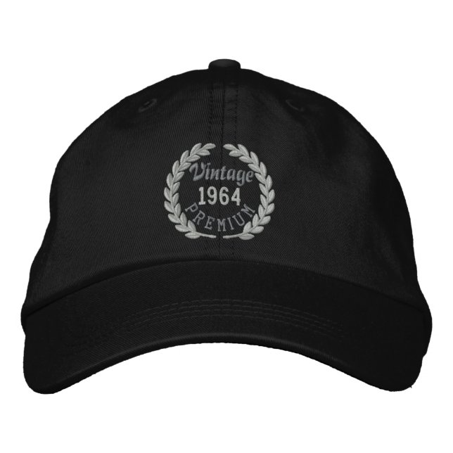 Personalized Your YEAR Premium Laurels Embroidery Embroidered Baseball Cap (Front)