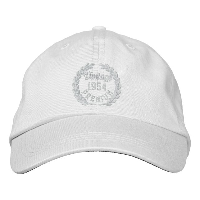 Personalized Your YEAR Premium Laurels Embroidery Embroidered Baseball Hat (Front)