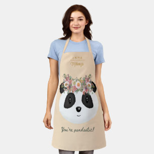 Personalized You're Pandastic Pun Ladies' Apron