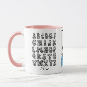 Personalized Zebra Alphabet Set Mug