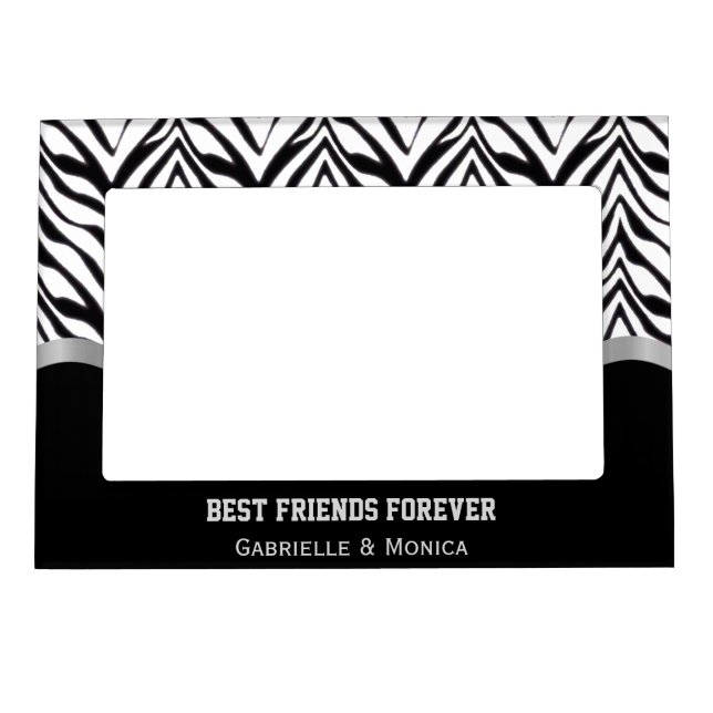 Personalized Zebra BFF Magnetic Frame (Front)