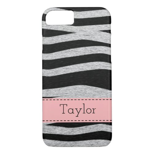 Personalized Zebra Pattern iPhone Case