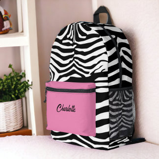 Personalized Zebra Pattern Printed Backpack