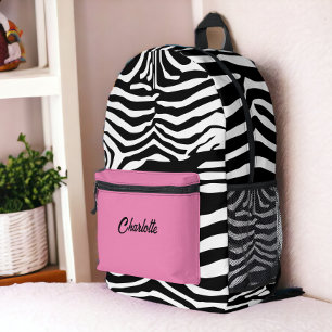 Personalized Zebra Pattern Printed Backpack