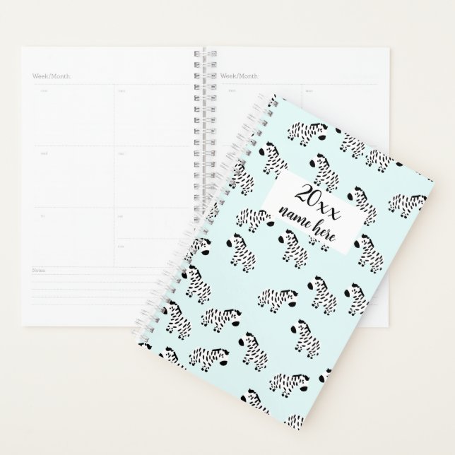 Personalized Zebra Planner (Display)