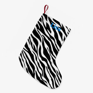 Personalized Zebra Print Christmas Stocking