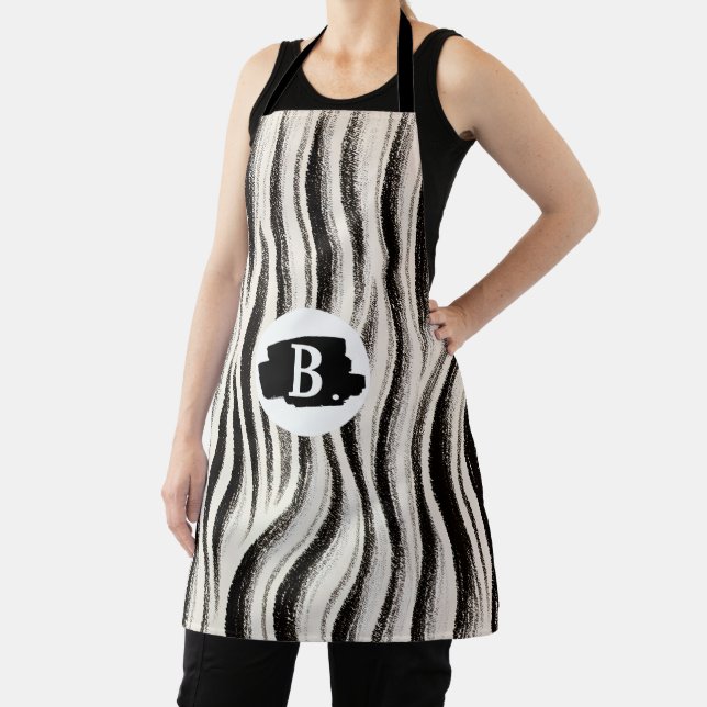 Personalized Zebra Stripe Apron (Insitu)