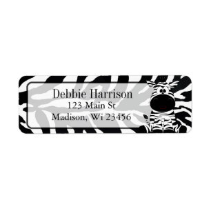 Personalized Zebra Stripes Return Address Labels