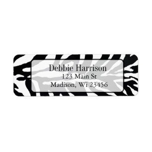Personalized Zebra Stripes Return Address Labels