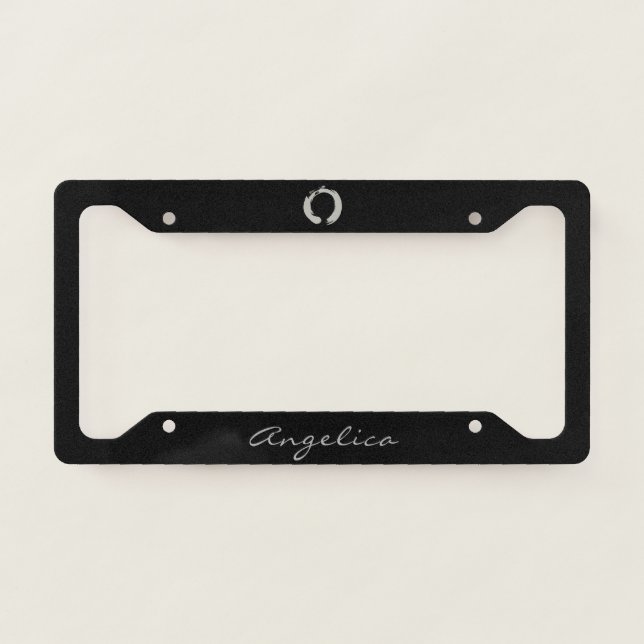 Personalized Zen Circle Licence Plate Frame (Front)