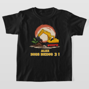 Personalized Zen Excavator Birthday T-Shirt
