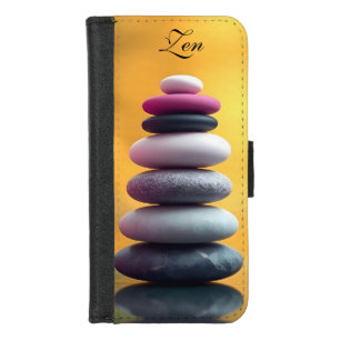 Personalized Zen Spiritual Stone Balance Art iPhone 8/7 Wallet Case