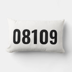 Personalized Zip Code  Lumbar Pillow