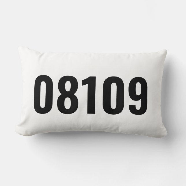 Personalized Zip Code  Lumbar Pillow (Front)