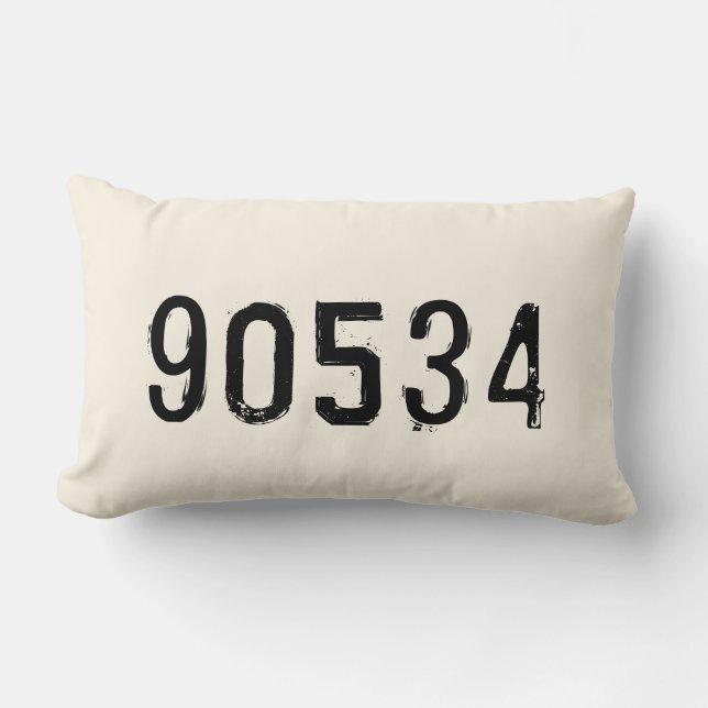 Personalized Zip Code Pillow | Monogrammed Gift (Front)