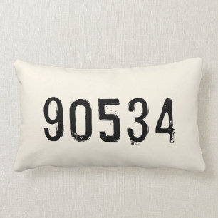 Personalized Zip Code Pillow Monogrammed Gift
