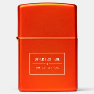 Personalized Zippo Lighter with Custom Text Design