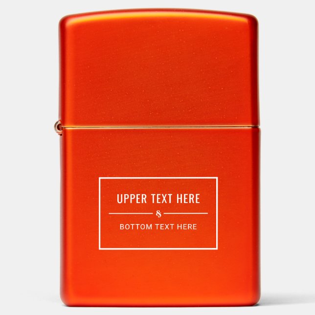 Personalized Zippo Lighter with Custom Text Design (Front)