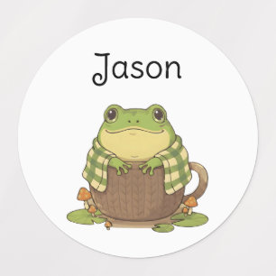 Personalized Zochi the Cozy Frog Kids' Labels