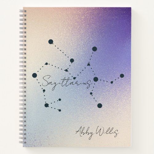 Personalized  Zodiac Constellation sign Notebook