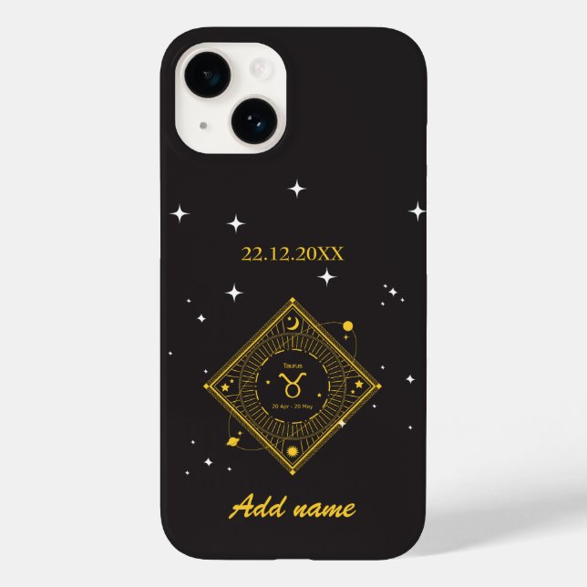 Personalized  Zodiac Custom name Taurus  Case-Mate iPhone Case (Back)