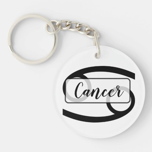 Personalized Zodiac Sign Cancer Symbol Key Chain