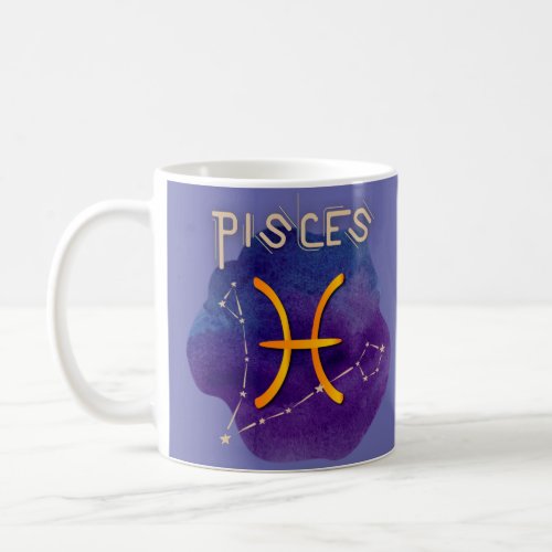 Personalized Zodiac Sign Pisces Constellation Coffee Mug