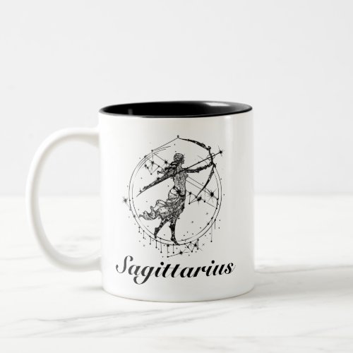 Personalized Zodiac sign Sagittarius Traits  Two_Tone Coffee Mug
