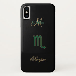 Personalized Zodiac Sign Scorpio iPhone X Case