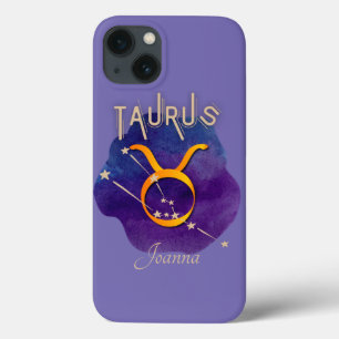 Personalized Zodiac Sign Taurus Constellation iPhone 13 Case