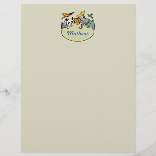 personalized zoo family animals (Front)