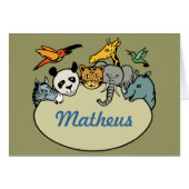 personalized zoo family animals (Front Horizontal)