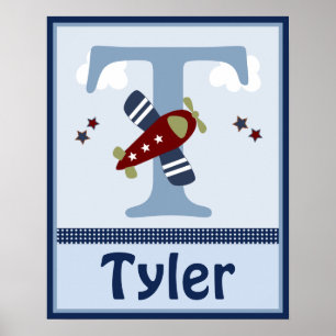 Personalized Zoom Along Airplane Poster